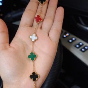 Multi colour clover bracelet