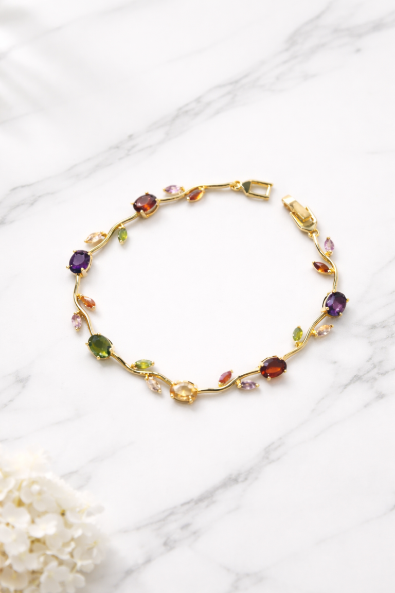 Multi colour tulip bracelet