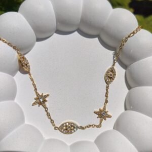 Golden Evil Eye Chain Bracelet