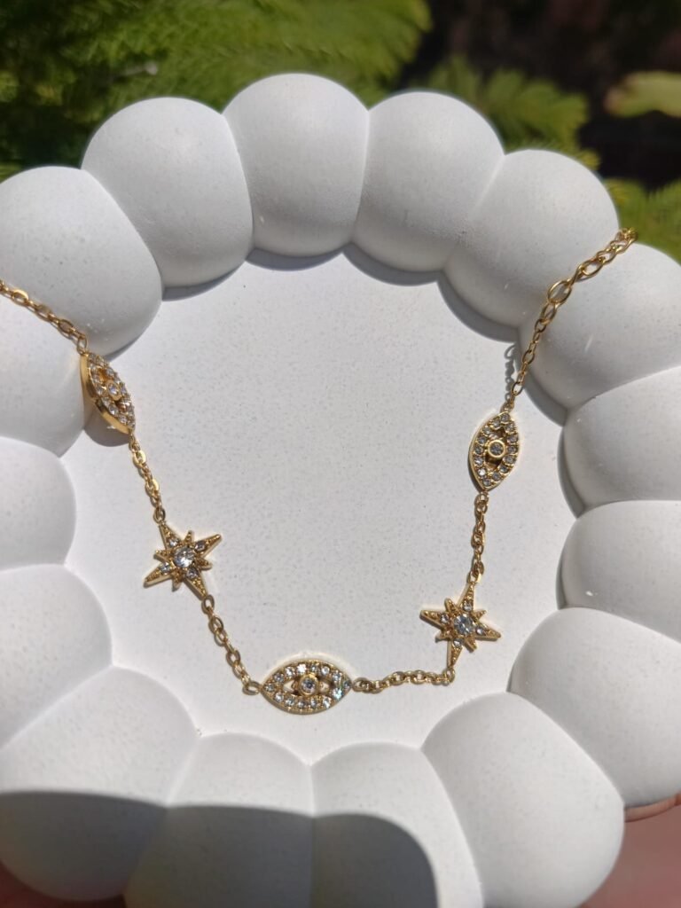 Golden Evil Eye Chain Bracelet