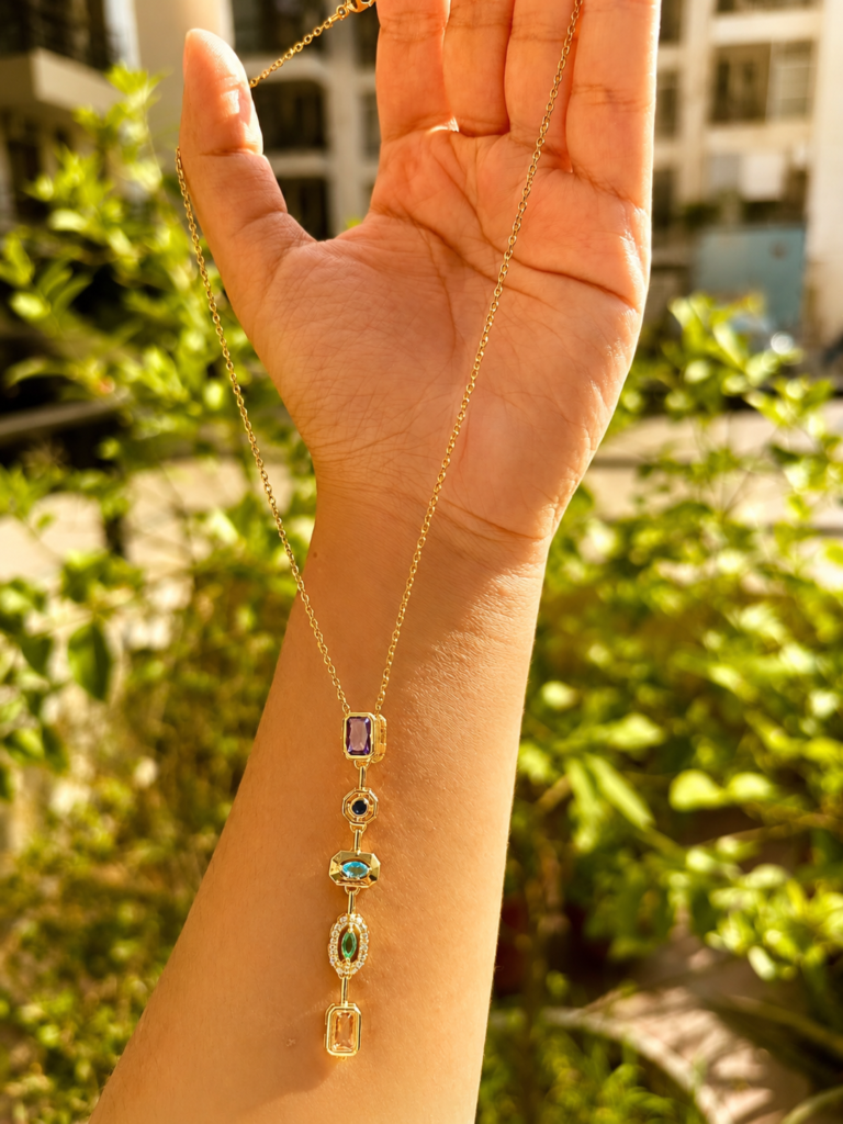 Multi long Pendant Royal Necklace