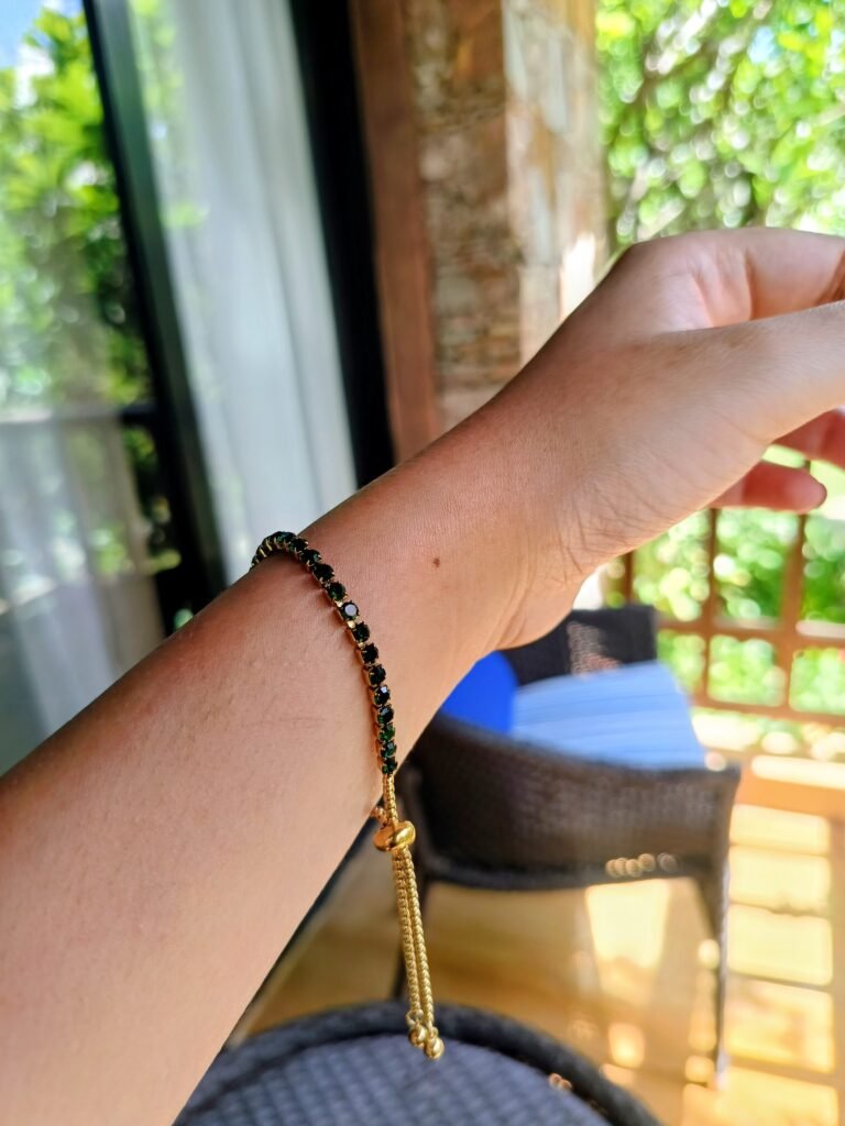 Green Tie up Dainty Bracelet