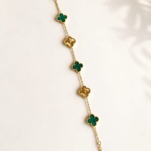 Green & Golden Clover Bracelet